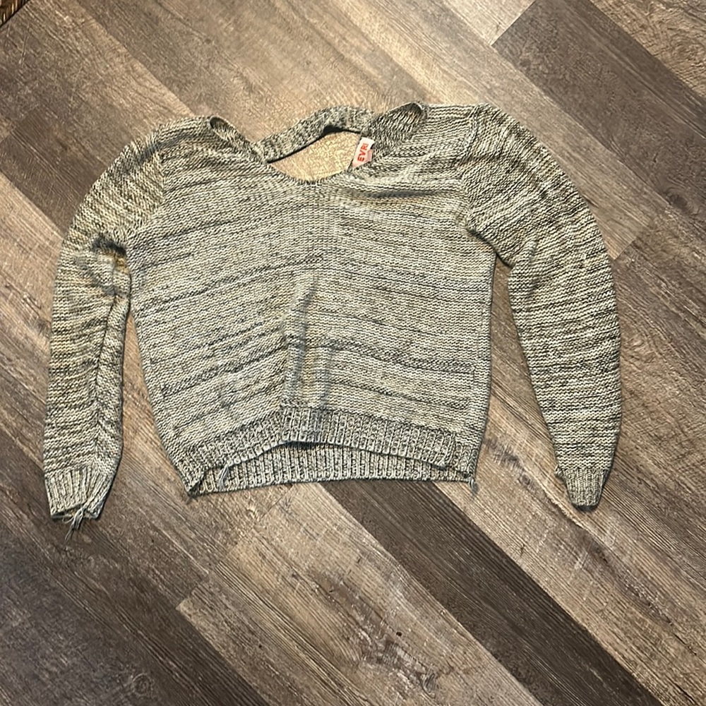 Tan multi colored sweater